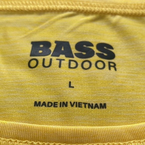 Bass outdoors yellow performance tee size large - Picture 2 of 8